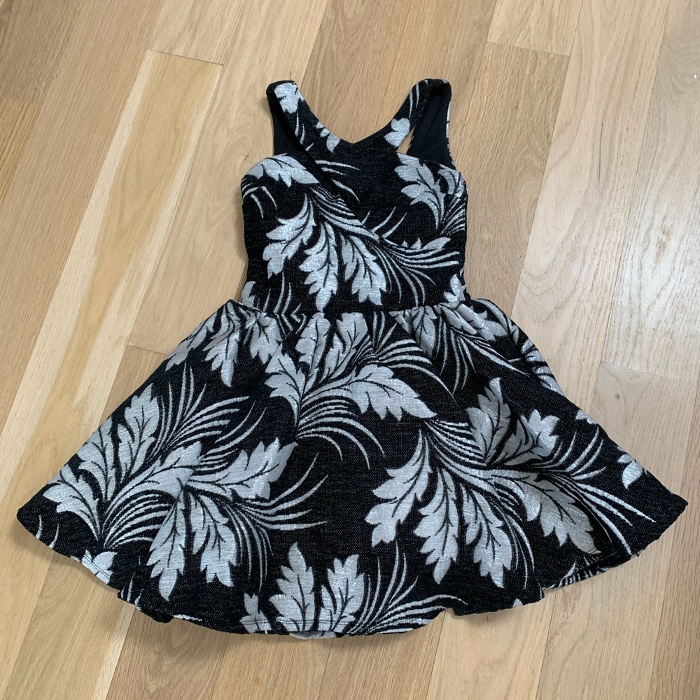 Miss Behave Black and Silver Dress Girls Size 10